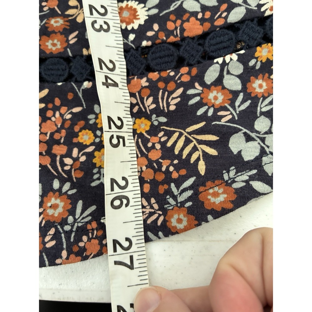 Lucky Brand Tunic Tank Top Sz Large Cotton/ Modal Blend Boho Cottage Floral - Picture 7 of 8